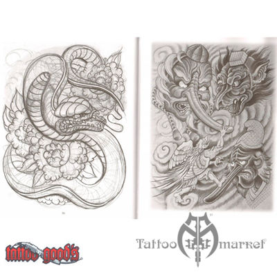 Книги, скетч-буки Aaron Bell Japanese Tattoo Designs Vol. 2