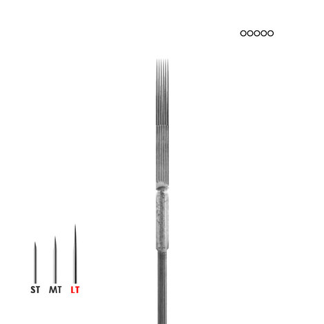 Иглы татуировочные 0.35mm long taper 5 Flat