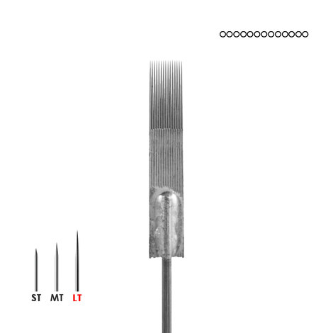 Иглы татуировочные 0.35mm long taper 13 Flat