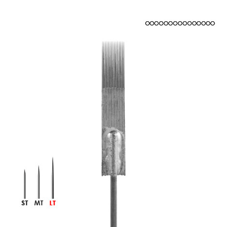 Иглы татуировочные 0.35mm long taper 15 Flat