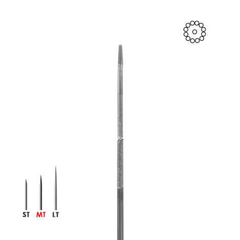 Иглы татуировочные 0.35mm medium taper 15RL