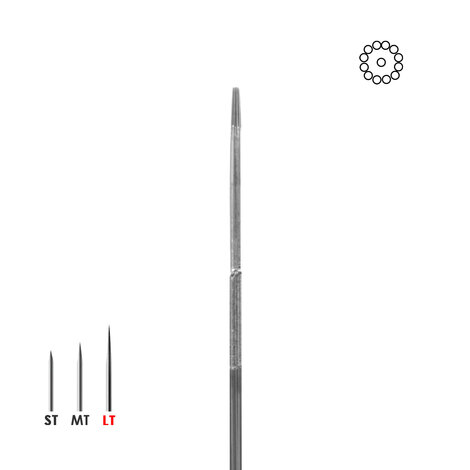 Иглы татуировочные 0.40mm long taper 13RL