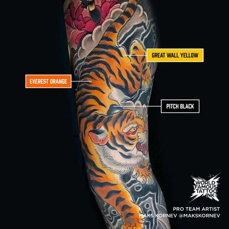 Краска World Famous Tattoo Ink 12 Color Primary Set #1