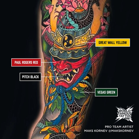 Краска World Famous Tattoo Ink 12 Color Primary Set #1