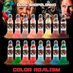 Краска World Famous Tattoo Ink Oleg Shepelenko 16 Bottle Set