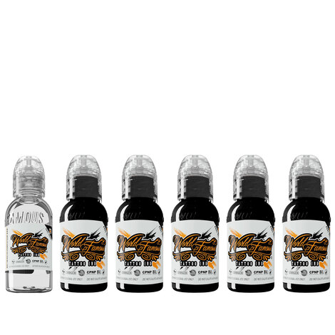 Краска World Famous Tattoo Ink FIVE-STAGE SHADING SET - 6шт