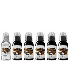 Краска World Famous Tattoo Ink FIVE-STAGE SHADING SET - 6шт