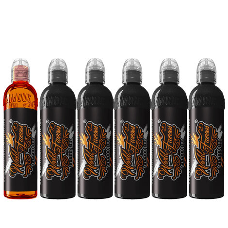 Краска World Famous Tattoo Ink FIVE-STAGE SHADING SET - 6шт