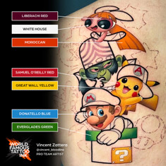 Краска World Famous Tattoo Ink Simple Color Set (6 пигментов)
