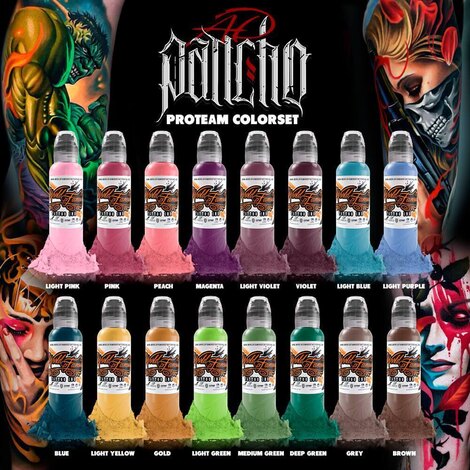 Краска World Famous Tattoo Ink A.D. Pancho ProTeam Colorset 16