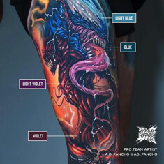 Краска World Famous Tattoo Ink A.D. Pancho ProTeam Colorset (16 пигментов)