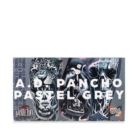 Краска World Famous Tattoo Ink A.D. Pancho Pastel Grey Set (6 пигментов)