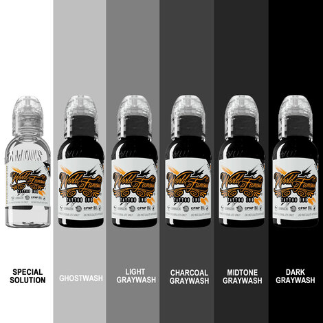 Краска World Famous Tattoo Ink Ghost Greywash