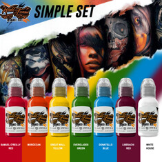 Краска World Famous Tattoo Ink Simple Set (7 пигментов)