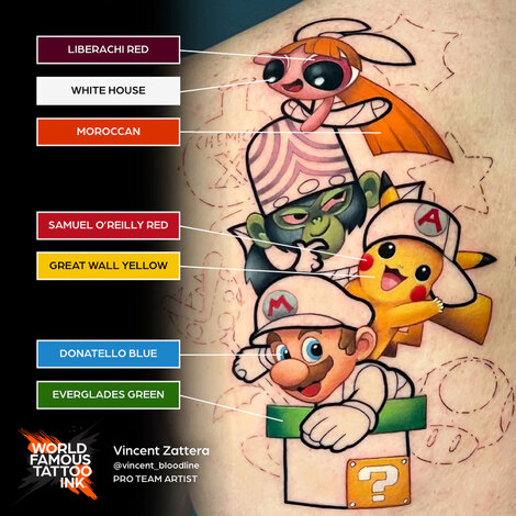 Краска World Famous Tattoo Ink Simple Set (7 пигментов)