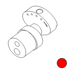 Запчасть для тату-машин DragonFly/Stingray No. 83 - Cam 2.6mm stroke Short smooth (Red)