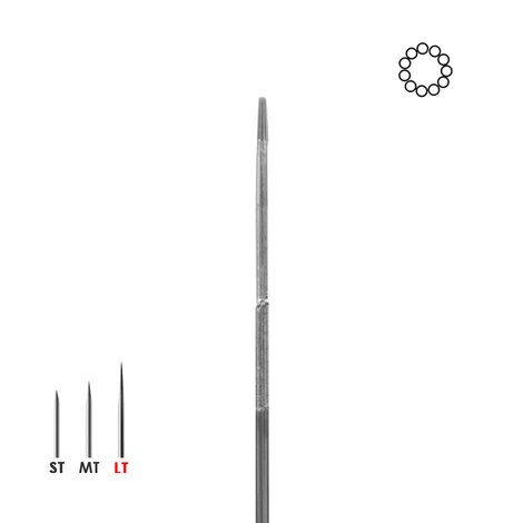 Иглы татуировочные 0.35MM long taper 12ERLLT