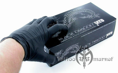 Перчатки Перчатки нитриловые, черные Black Dragon Zero