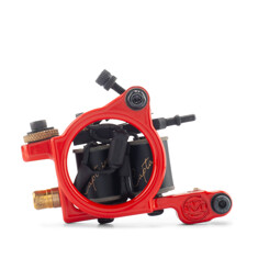 Индукционная тату-машинка Mustang MT Capitan Liner Aluminum Red Neon