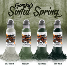 Краска World Famous Tattoo Ink Damian Gorski Sinful Spring Set (4 пигмента)