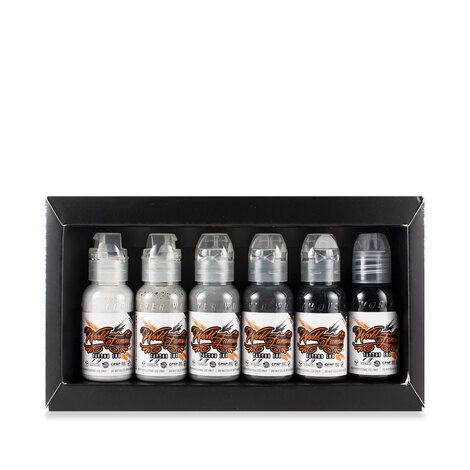 Краска World Famous Tattoo Ink Poch's Monochromatic Set (6 пигментов)