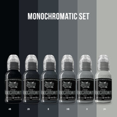 Краска World Famous Tattoo Ink Poch's Monochromatic Set (6 пигментов)