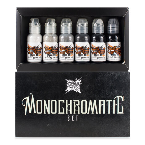 Краска World Famous Tattoo Ink Poch's Monochromatic Set (6 пигментов)