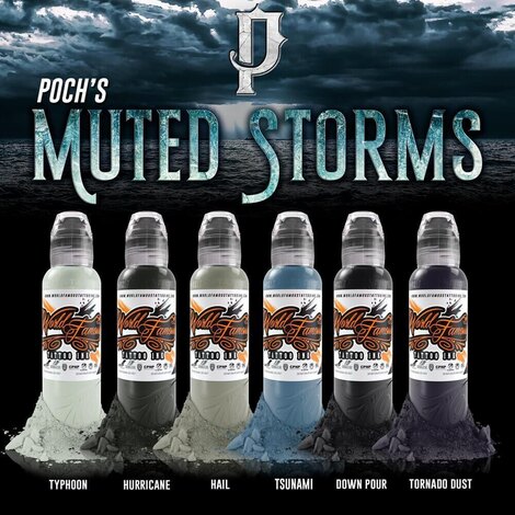 Краска World Famous Tattoo Ink Poch Muted Storms - Hail