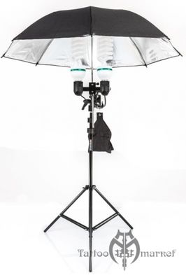 Мебель для тату салона Лампа BO-OM студийная с серебряным фотозонтом