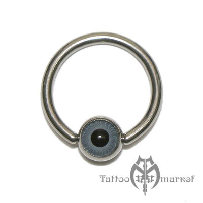Украшение кольцо для пирсинга ушей Кольцо с рисунком "Глаз"