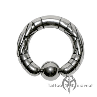 Украшение кольцо для пирсинга ушей Кольцо фигурное №10, диаметр 14мм, толщина 4мм