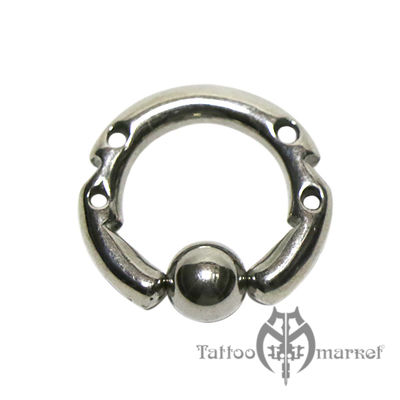 Украшение кольцо для пирсинга ушей Кольцо фигурное №5, диаметр 12мм, толщина 3мм