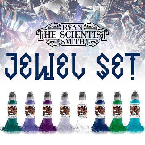 Краска World Famous Tattoo Ink Ryan Smith Jewel Set (8 пигментов)