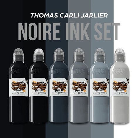 Краска World Famous Tattoo Ink Thomas Carli Jarlier Noire Ink Set (6 пигментов)