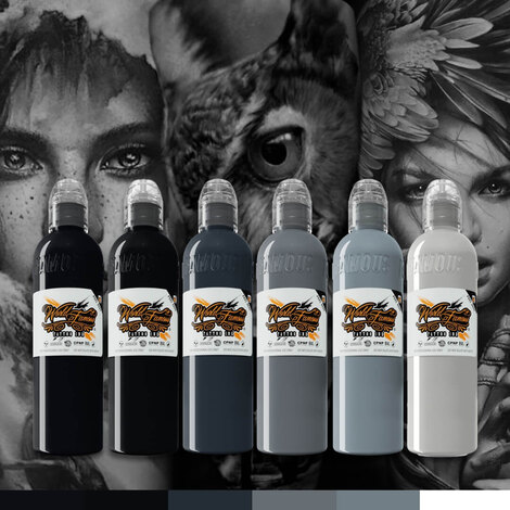 Краска World Famous Tattoo Ink Thomas Carli Jarlier Noire Ink Set (6 пигментов)
