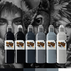 Краска World Famous Tattoo Ink Thomas Carli Jarlier Noire Ink Set (6 пигментов)