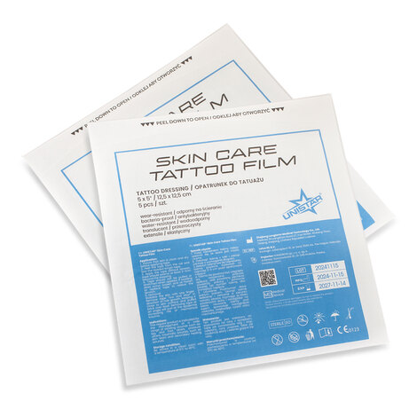 Средства ухода за татуировкой Пленка Skin Care Tattoo Film 12.5 x 12.5см