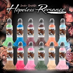 Краска World Famous Tattoo Ink Sandra Daukshta Hopeless Romance Ink Set (12 пигментов)