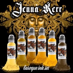 Краска World Famous Tattoo Ink Jenna Kerr's Baroque Color Set (6 пигментов)