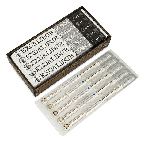 Иглы EXCALIBUR Professional 3 Fine Liner - 0,30 mm - Long - Extra Tight