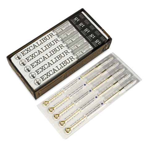 Иглы EXCALIBUR Professional 18 Straight Liner - 0,35 mm - Medium - Straight