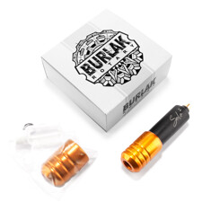Тату машинка Burlak Tattoo Machines Solo 2 Matte Black-Gold + 2 держателя 32 мм