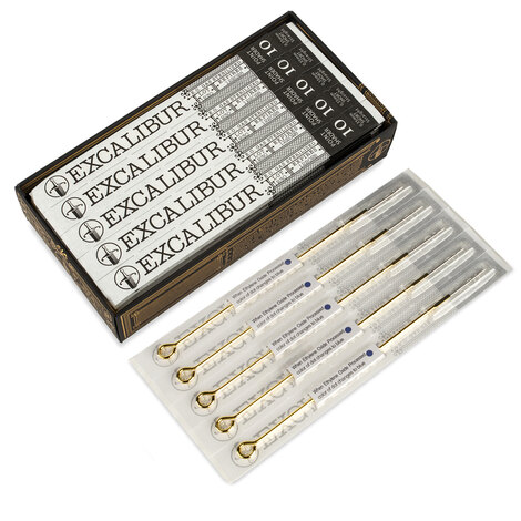Иглы EXCALIBUR Professional 10 Point Shader - 0,35 mm - Short - Straight