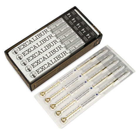 Иглы EXCALIBUR Professional 14 Point Shader - 0,35 mm - Short - Straight