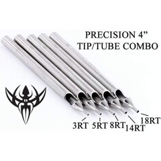 Носик-лейка из нержавейки Precision Tips 3RT Tattoo Round Stainless Steel Long Tip