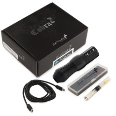 Тату машинка COBRA Rotary Evil Black (37мм) - 1 Powerpack