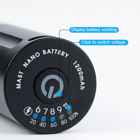 Машинка для дермопигментации Mast Nano Wireless Rotary Pen Machine with Battery PMU SMP (комплект)