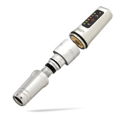 Машинка для татуажа Microbeau Flux Mini PMU Machine 3.0мм 2 Batteries - Silver
