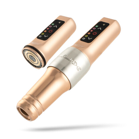 Машинка для дермопигментации Microbeau Flux Mini PMU Machine 3.0мм 2 Batteries - Champagne Gold