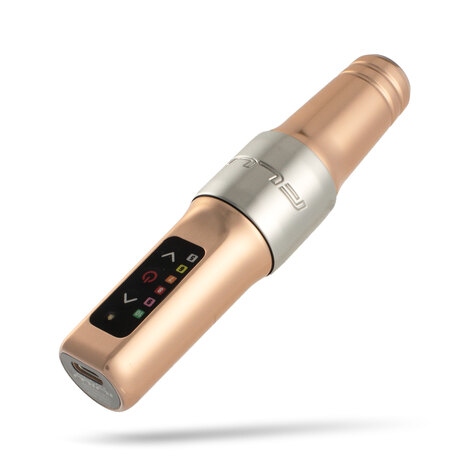 Машинка для дермопигментации Microbeau Flux Mini PMU Machine 3.0мм 2 Batteries - Champagne Gold